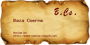 Baza Cserne névjegykártya